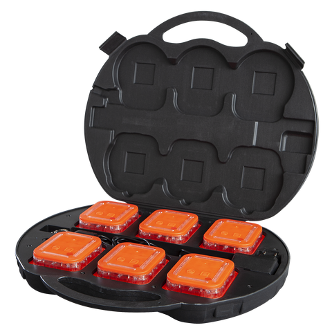 Blikkljósa sett í tösku