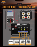 Auxbeam rofaborð - 4 rofa bluetooth